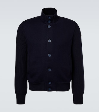 Down-paneled virgin wool cardigan | Moncler