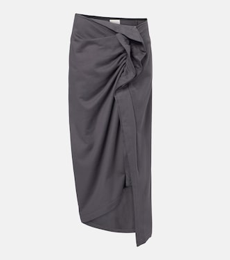 Ruffled cotton midi skirt | Dries Van Noten