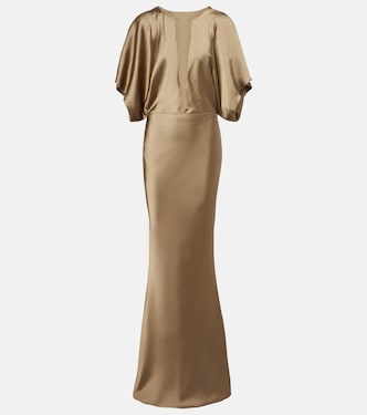 Robe longue Obie en satin | Norma Kamali