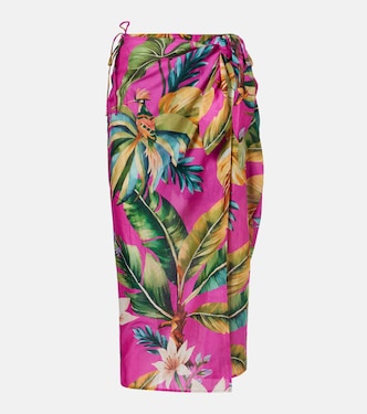 Tropicalia printed cotton midi skirt | Farm Rio