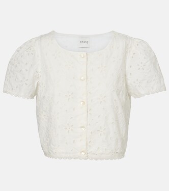 Salma embroidered cotton top | Posse