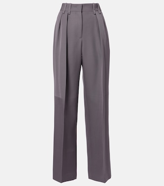 Pantalones anchos de gabardina de lana | Jil Sander