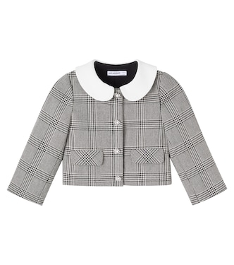 Houndstooth wool-blend jacket  | Self-Portrait Kids