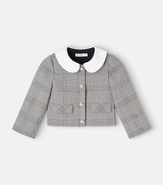 Houndstooth wool-blend jacket  | Self-Portrait Kids