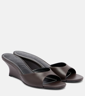 Wedge-Pantoletten Brigitte aus Leder | Staud