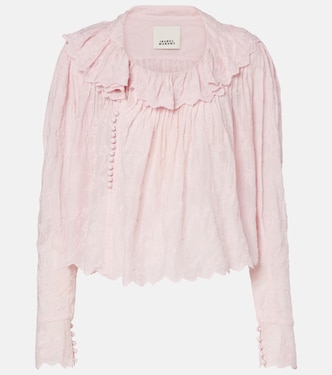 Zelly embroidered cotton and silk blouse | Isabel Marant