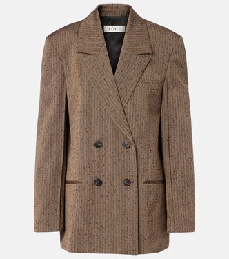 Blazer en mezcla de lana espigado | Róhe