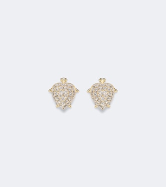 Ohrringe Tortue Coeur aus 9kt Gelbgold mit Diamanten | Yvonne Léon