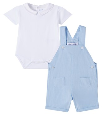 Baby cotton-blend bodysuit and overalls set | Tartine et Chocolat