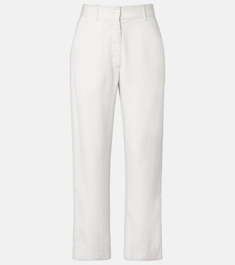 Cotton cropped straight pants | The Row