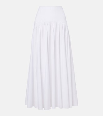 Procida cotton poplin maxi skirt | Staud