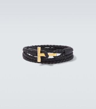 T braided leather bracelet | Tom Ford