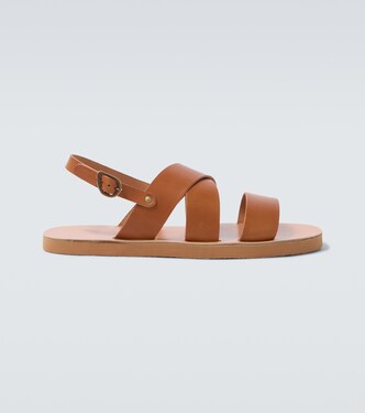 Miltos leather slingback sandals | Ancient Greek Sandals