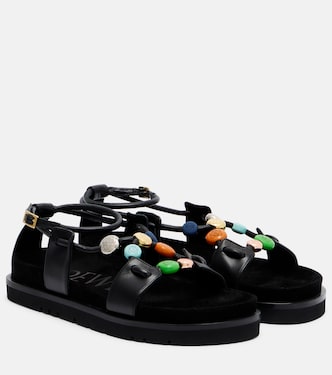 Paula's Ibiza Pebble Beads leather sandals | Loewe