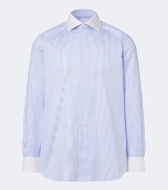 William striped cotton poplin shirt | Brioni
