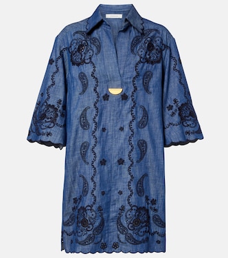 Robe en coton à broderie | Zimmermann