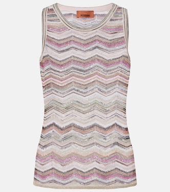 Top de lamé en zigzag con lentejuelas | Missoni