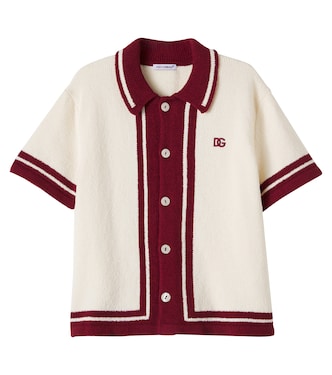 DG knitted cotton-blend shirt | Dolce&Gabbana Kids