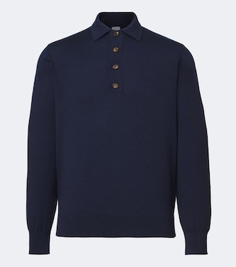 Cotton and cashmere polo sweater | Eleventy