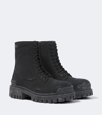 Combat Strike canvas lace-up boots | Balenciaga
