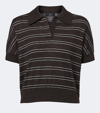 Darya striped cashmere polo shirt | Arch4