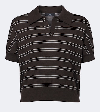 Darya striped cashmere polo shirt | Arch4