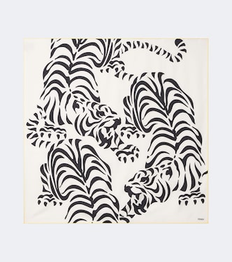 Printed silk scarf | Fendi