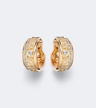 Possession Décor Palace 18kt rose gold hoop earrings with diamonds | Piaget