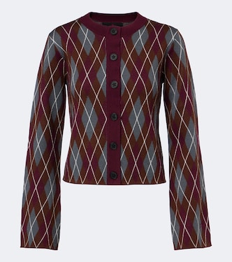 Argyle wool cardigan | Perfect Moment