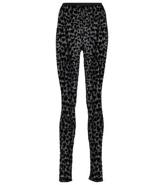 Flocked high-rise leggings | Ami Paris