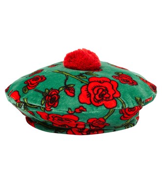 Floral velvet beret | Mini Rodini