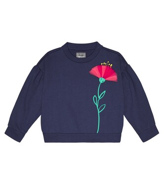 Sweat-shirt en coton à fleurs | Il Gufo