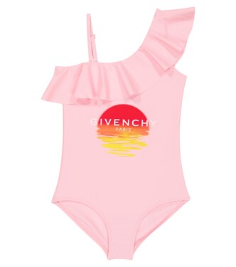 Asymmetric ruffled swimsuit | Givenchy Kids