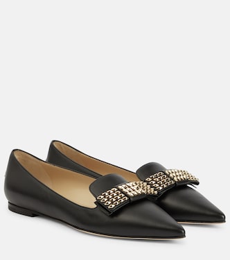Gala缀饰皮革芭蕾舞平底鞋 | Jimmy Choo