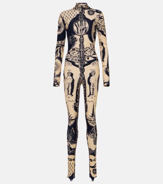 Tattoo Collection printed jersey catsuit | Jean Paul Gaultier