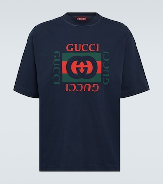 Camiseta de jersey de algodón con logo | Gucci
