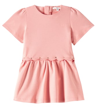 Baby scalloped cotton dress | Chloé Kids