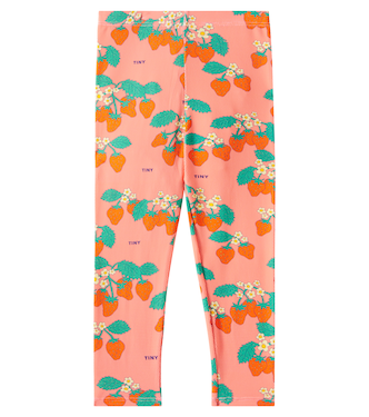 Strawberries printed leggings | Tinycottons