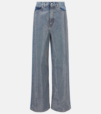 Jeans a gamba larga con cristalli | Stella McCartney
