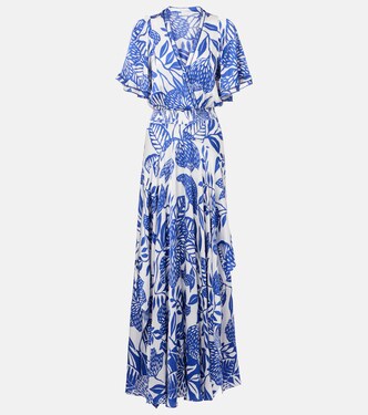 Robe longue Mabelle en satin | Poupette St Barth