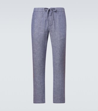Oscar linen and cotton straight pants | Frescobol Carioca
