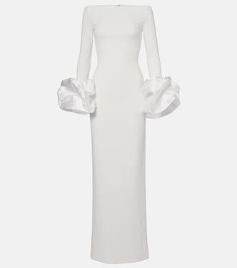 Robe longue à encolure bardot Talia  | Solace London