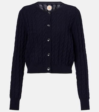 Cable-knit wool and cashmere cardigan | Jardin des Orangers