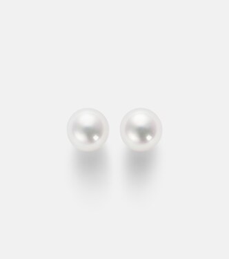 18kt gold earrings with akoya pearls | Mikimoto