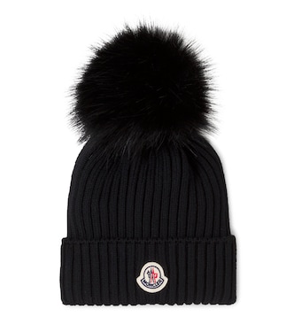 Logo ribbed-knit wool beanie | Moncler Enfant