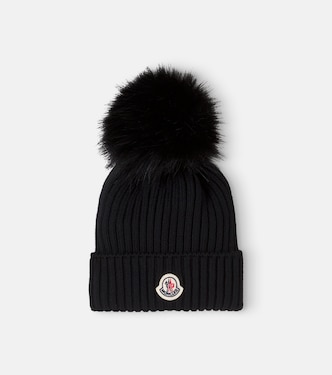 Logo ribbed-knit wool beanie | Moncler Enfant