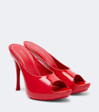 Viv patent leather platform mule | Gucci