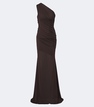 One-shoulder mesh gown | Alex Perry