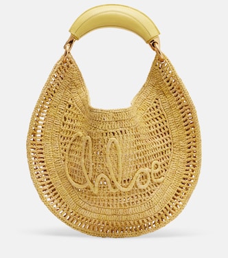 Summer Banana raffia shoulder bag | Chloé