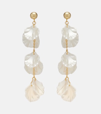 Tiered faux pearl-embellished earrings | Self-Portrait